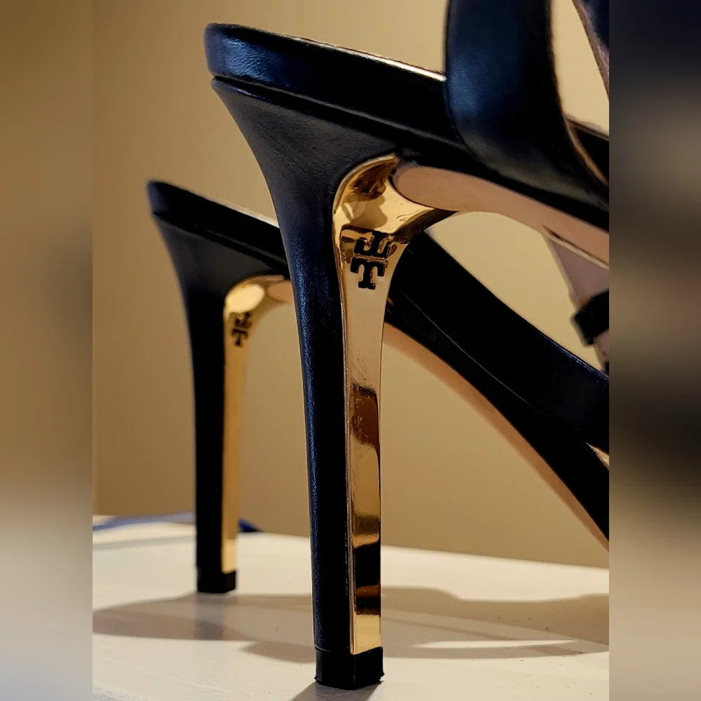 Tory Burch Strappy Black Heels 👠 - Picture 3 of 7